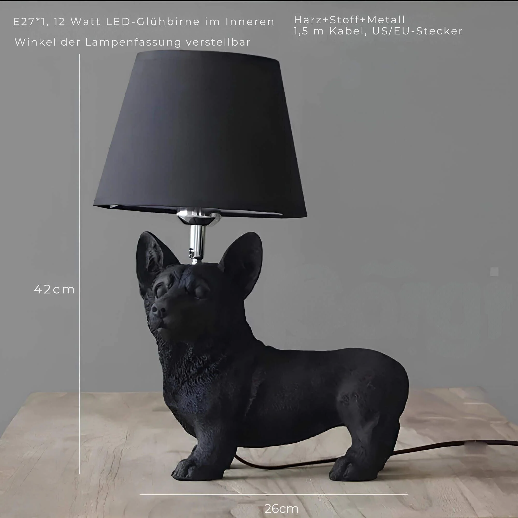 pupart-puppy-art-deco-tischlampe-schwarz-weiss-dekorative-leuchte-modern-xlumina3 Pupart Puppy Art Deco Tischlampe Schwarz Weiss Dekorative Leuchte Modern Xlumina3