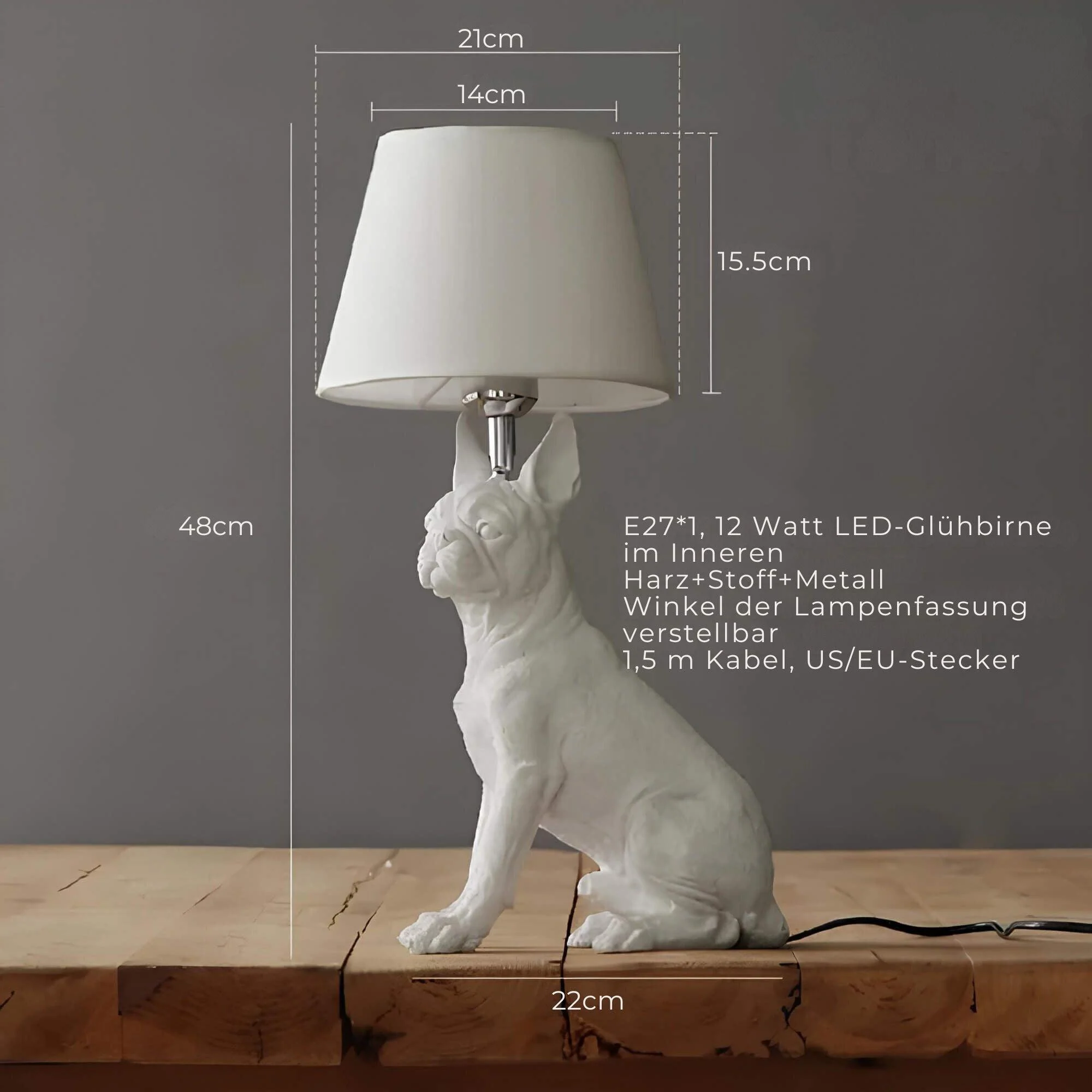 pupart-puppy-art-deco-tischlampe-schwarz-weiss-dekorative-leuchte-modern-xlumina5 Pupart Puppy Art Deco Tischlampe Schwarz Weiss Dekorative Leuchte Modern Xlumina5
