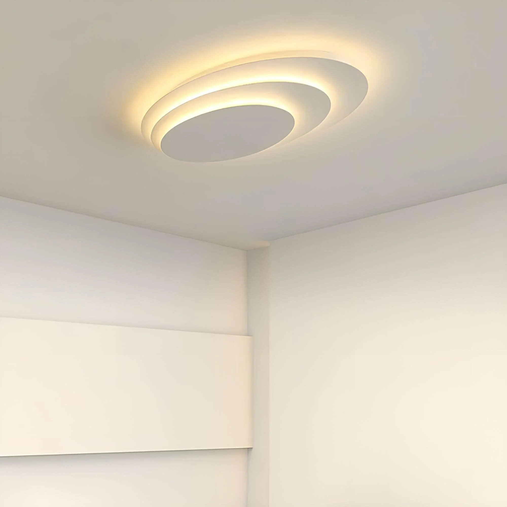Quinn Modern Nordisch Rund Led Deckenleuchte Weiss Wohn Schlafzimmer Acryl Metall Xlumina2