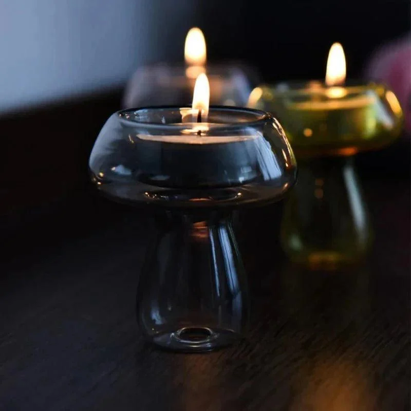 quirky-glass-mushroom-shape-candle-holder-375219 Quirky Glass Mushroom Shape Candle Holder 375219