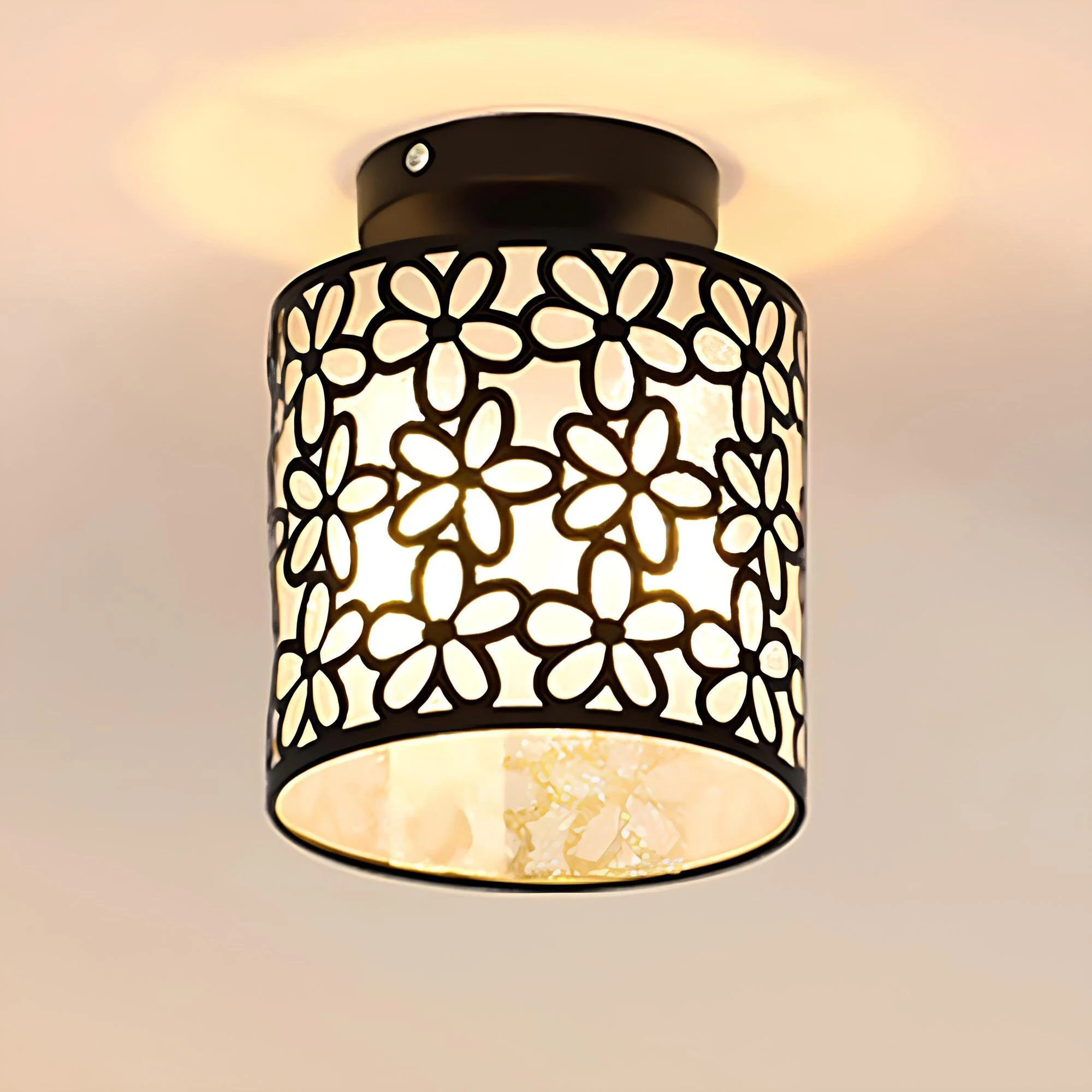 Radiantpetals Led Deckenleuchte Gold Weiss Schwarz Modern Blumen Design Wohnzimmer Xlumina 5