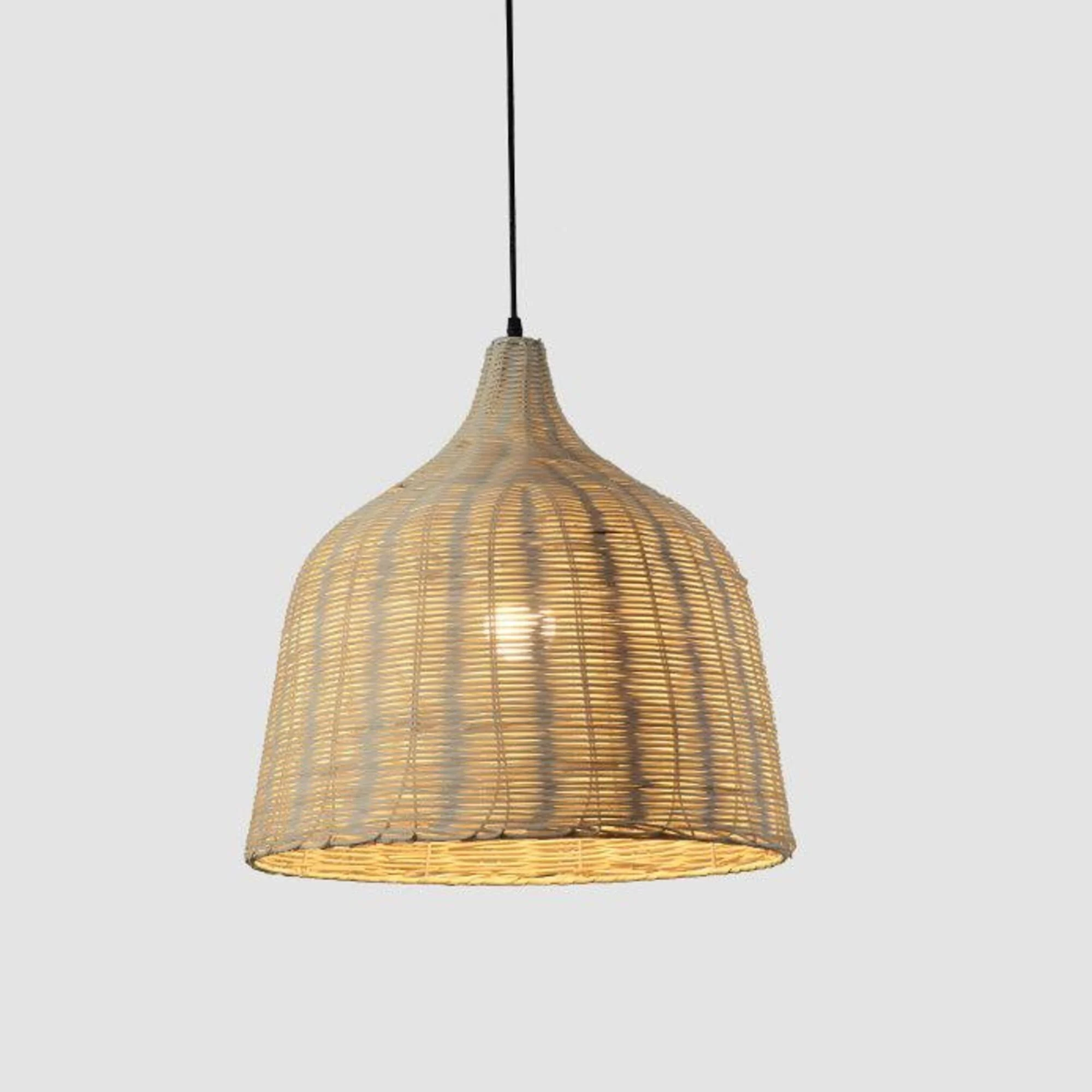 Rattan Bambus Deckenlampen Kueche Modern Esszimmer Beleuchtung Xluminia 10