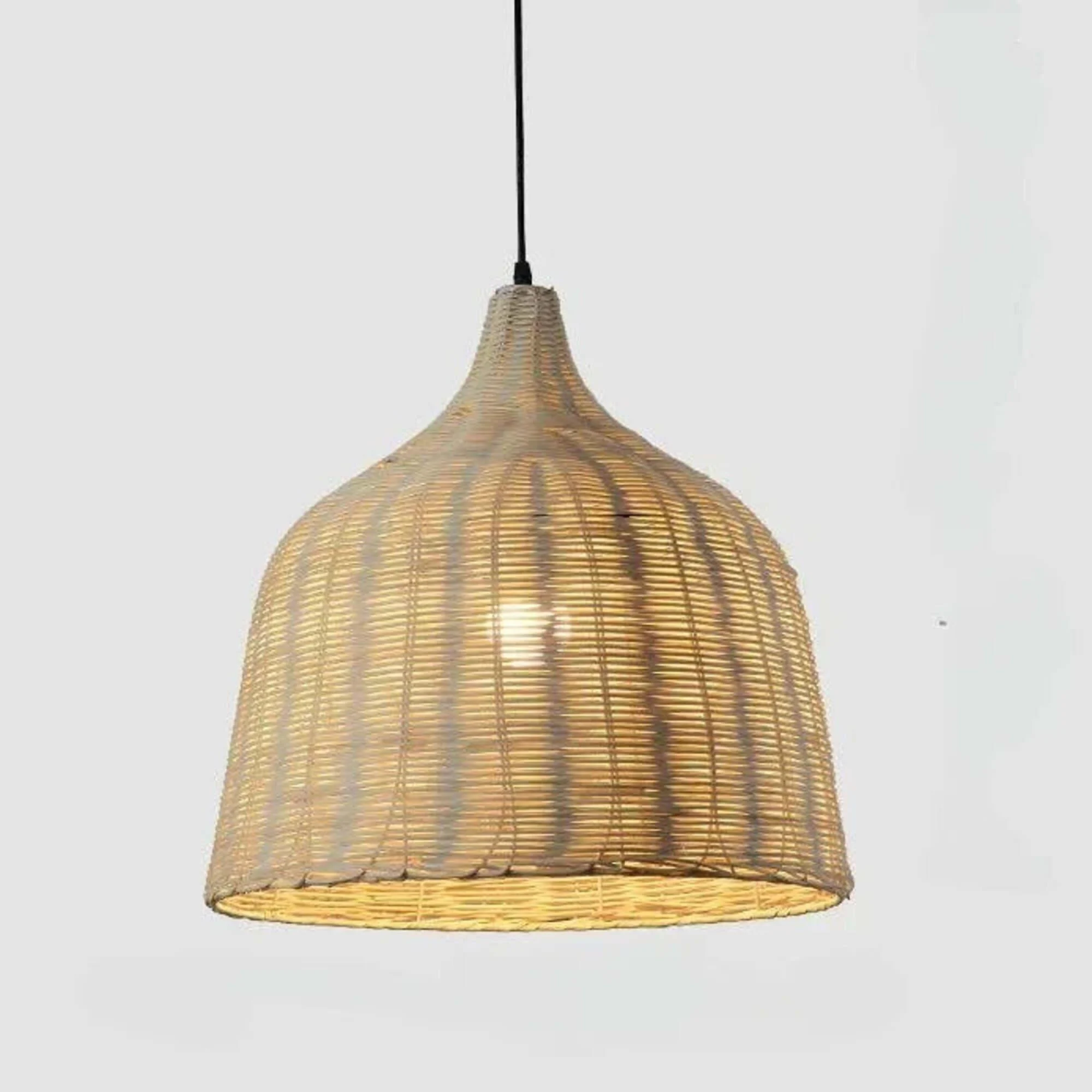Rattan Bambus Deckenlampen Kueche Modern Esszimmer Beleuchtung Xluminia 2