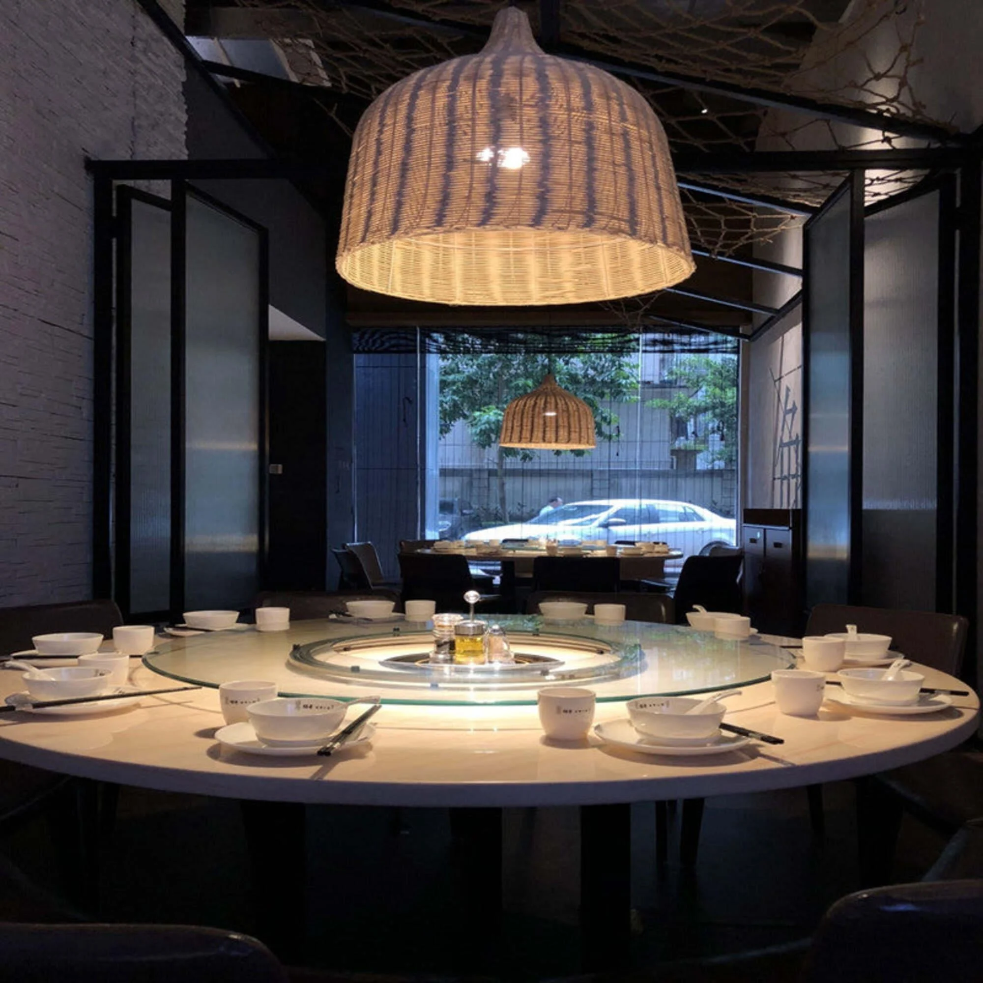 Rattan Bambus Deckenlampen Kueche Modern Esszimmer Beleuchtung Xluminia 6