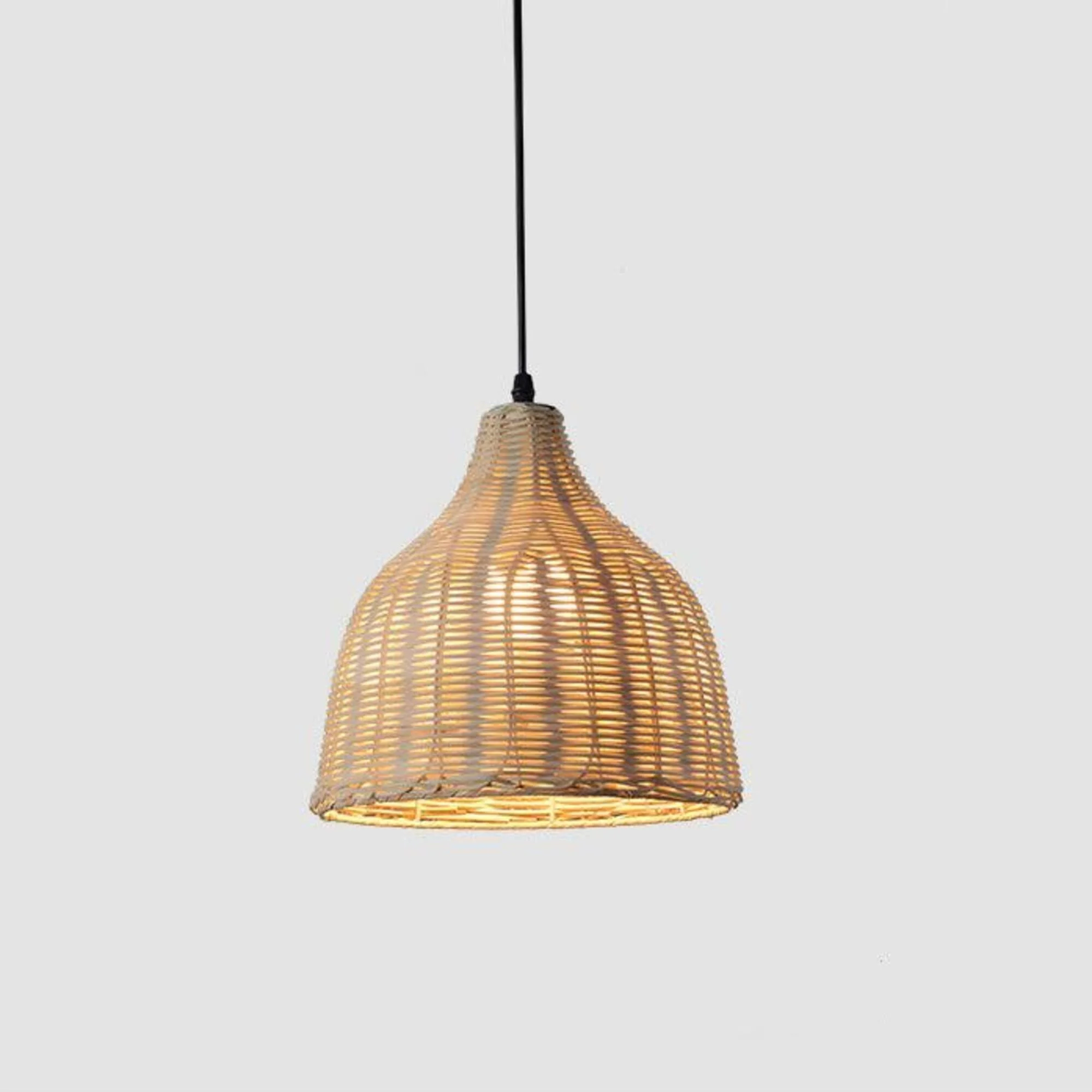 Rattan Bambus Deckenlampen Kueche Modern Esszimmer Beleuchtung Xluminia 8