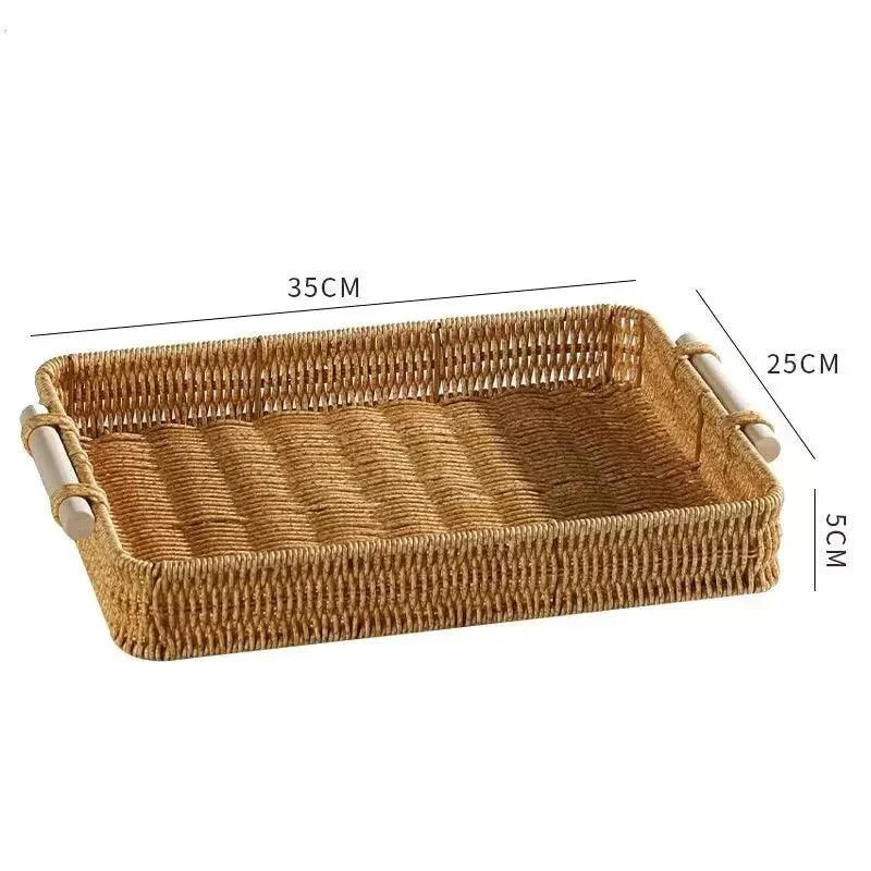 rattan-style-storage-tray-with-handle-185402 Rattan Style Storage Tray With Handle 185402