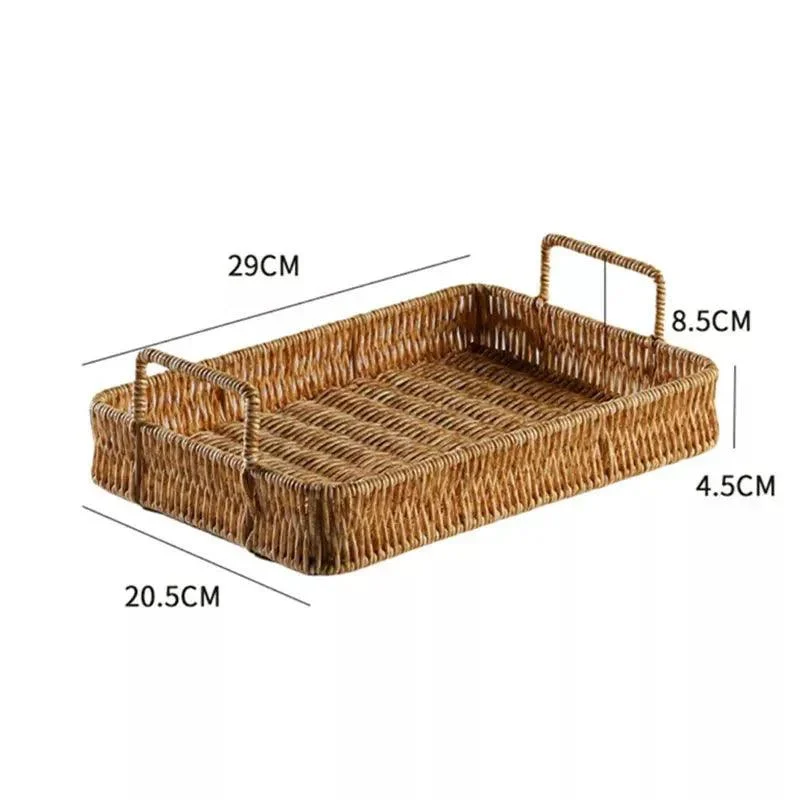 rattan-style-storage-tray-with-handle-322175 Rattan Style Storage Tray With Handle 322175