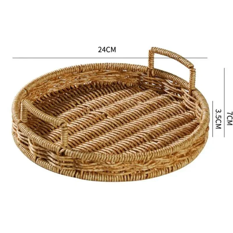 rattan-style-storage-tray-with-handle-646553 Rattan Style Storage Tray With Handle 646553