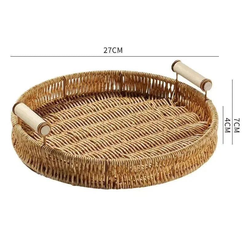 rattan-style-storage-tray-with-handle-826965 Rattan Style Storage Tray With Handle 826965