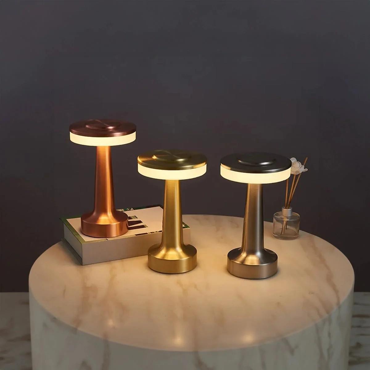 Rechargeable LED Metallic Table Lamp – The House Of BLOC