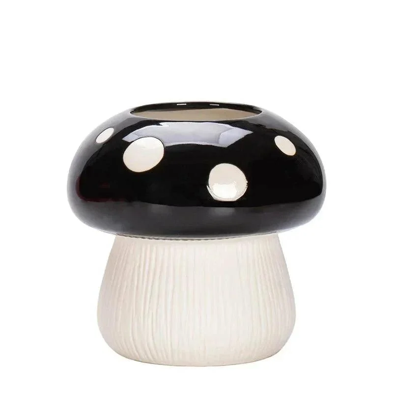 red-and-black-mushroom-shape-ceramic-vase-127621 Red And Black Mushroom Shape Ceramic Vase 127621