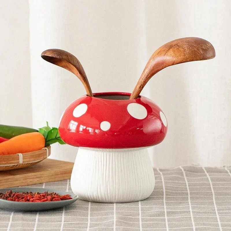 red-and-black-mushroom-shape-ceramic-vase-469590 Red And Black Mushroom Shape Ceramic Vase 469590