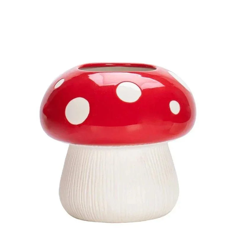 red-and-black-mushroom-shape-ceramic-vase-474525 Red And Black Mushroom Shape Ceramic Vase 474525