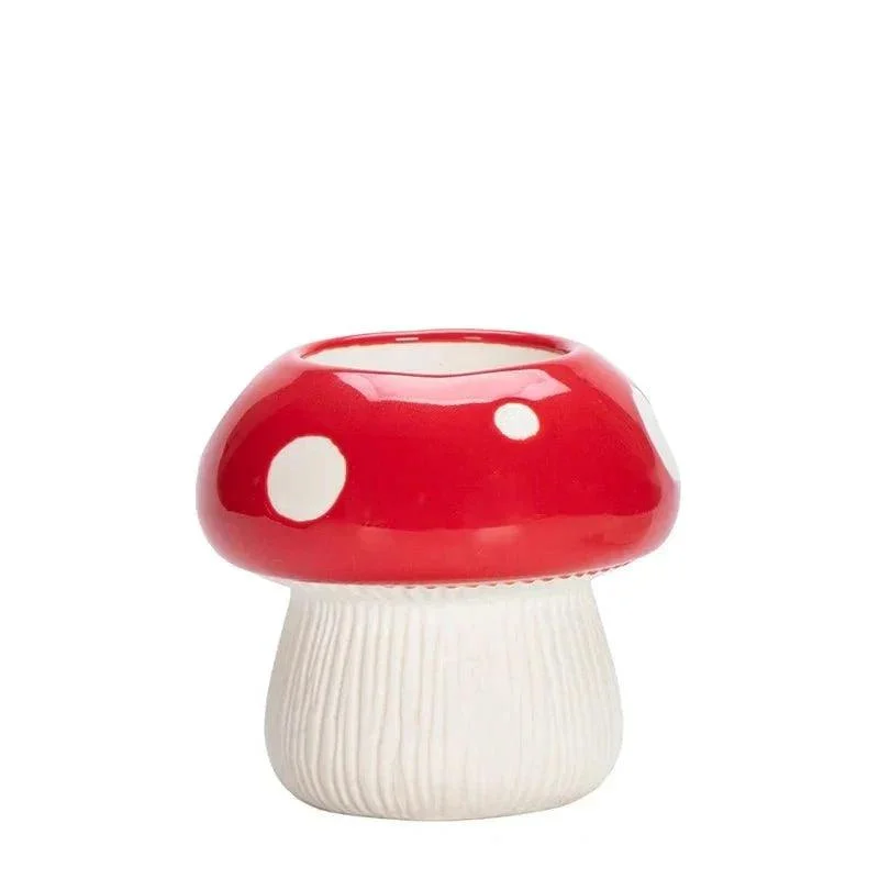 red-and-black-mushroom-shape-ceramic-vase-597008 Red And Black Mushroom Shape Ceramic Vase 597008