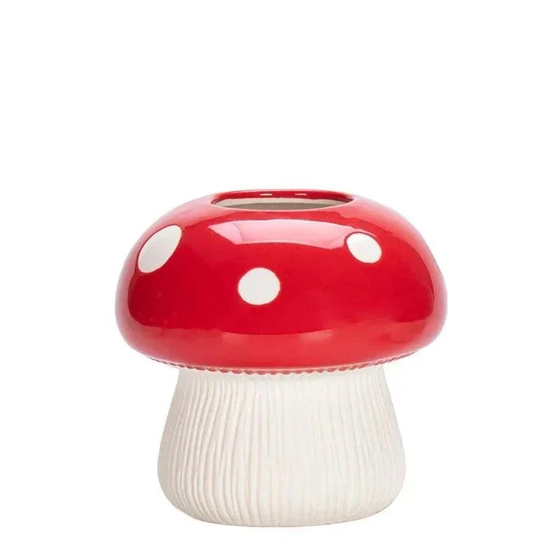 red-and-black-mushroom-shape-ceramic-vase-670291 Red And Black Mushroom Shape Ceramic Vase 670291
