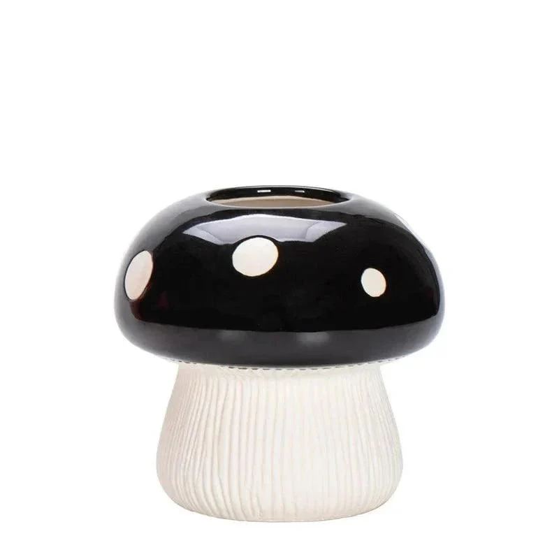 red-and-black-mushroom-shape-ceramic-vase-814619 Red And Black Mushroom Shape Ceramic Vase 814619