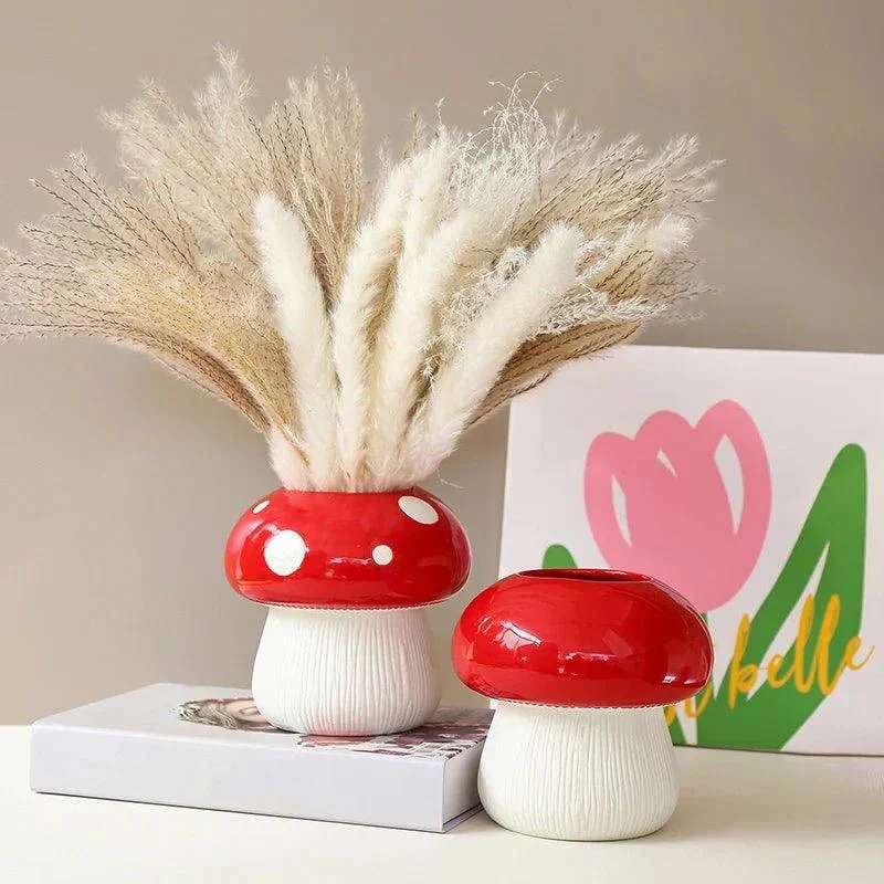 red-and-black-mushroom-shape-ceramic-vase-938915 Red And Black Mushroom Shape Ceramic Vase 938915