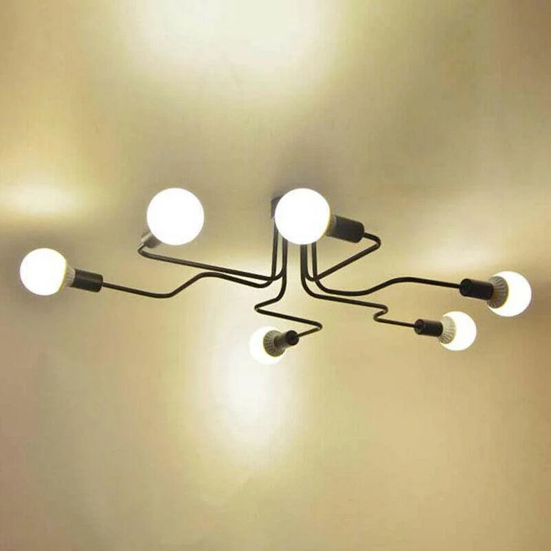 retro-23-12-to-47-14-wide-metal-wire-branching-pendant-ceiling-lights-492252 Retro 23 12 To 47 14 Wide Metal Wire Branching Pendant Ceiling Lights 492252