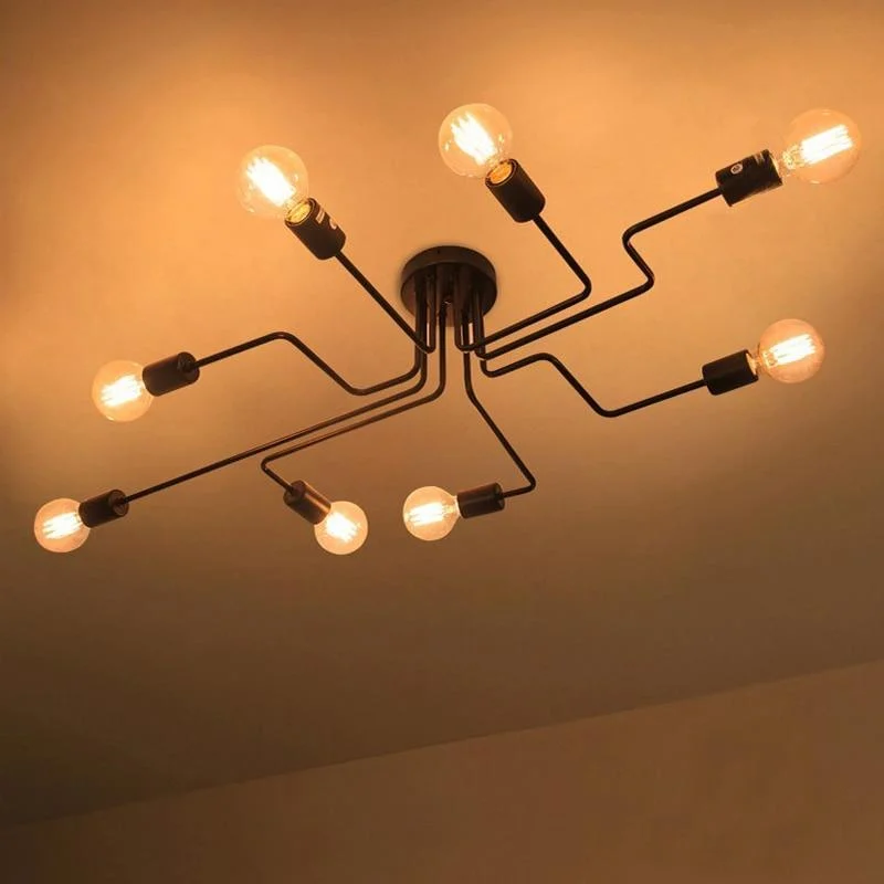 retro-23-12-to-47-14-wide-metal-wire-branching-pendant-ceiling-lights-588915 Retro 23 12 To 47 14 Wide Metal Wire Branching Pendant Ceiling Lights 588915