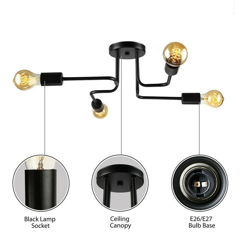 retro-23-12-to-47-14-wide-metal-wire-branching-pendant-ceiling-lights-980332 Retro 23 12 To 47 14 Wide Metal Wire Branching Pendant Ceiling Lights 980332