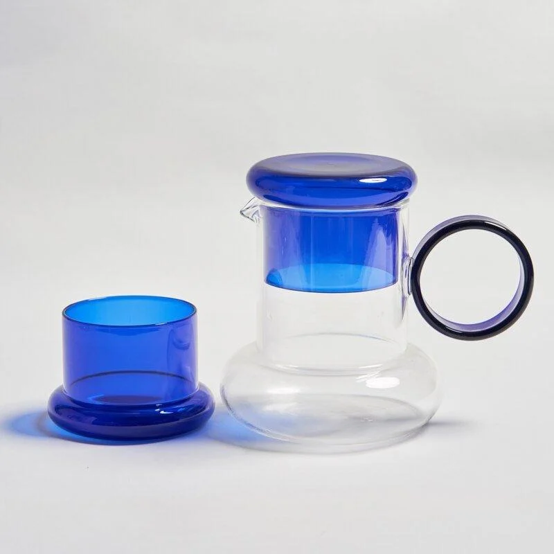 retro-style-glass-pitcher-with-lid-matching-cup-762813 Retro Style Glass Pitcher With Lid Matching Cup 762813