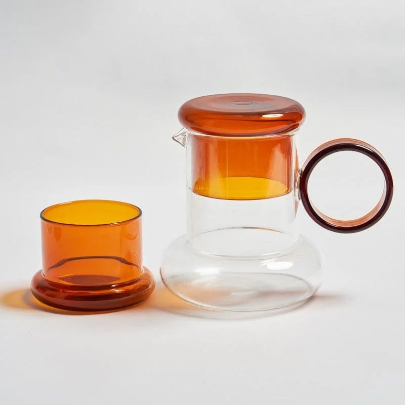 retro-style-glass-pitcher-with-lid-matching-cup-803239 Retro Style Glass Pitcher With Lid Matching Cup 803239