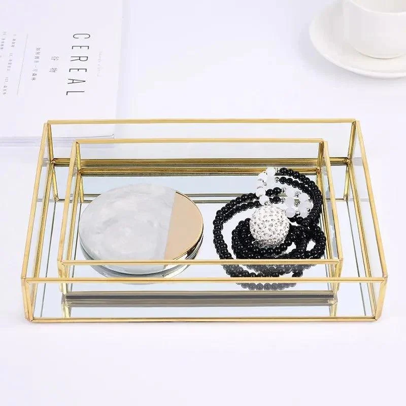 retro-style-gold-glass-jewellery-tray-810597 Retro Style Gold Glass Jewellery Tray 810597