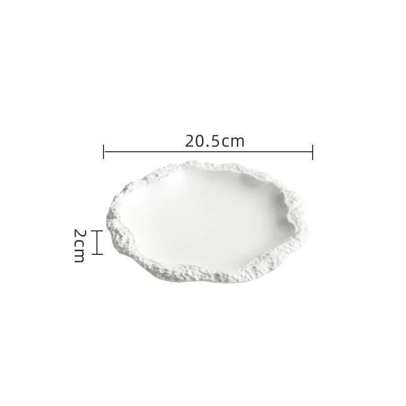 rock-pattern-edged-ceramic-serving-plate-934307 Rock Pattern Edged Ceramic Serving Plate 934307