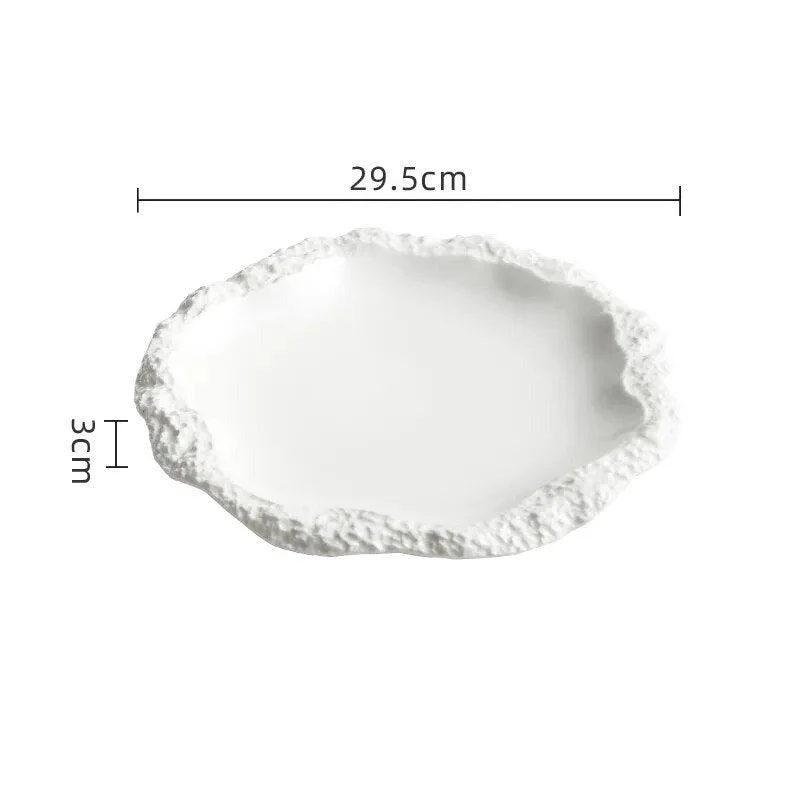 rock-pattern-edged-ceramic-serving-plate-966950 Rock Pattern Edged Ceramic Serving Plate 966950