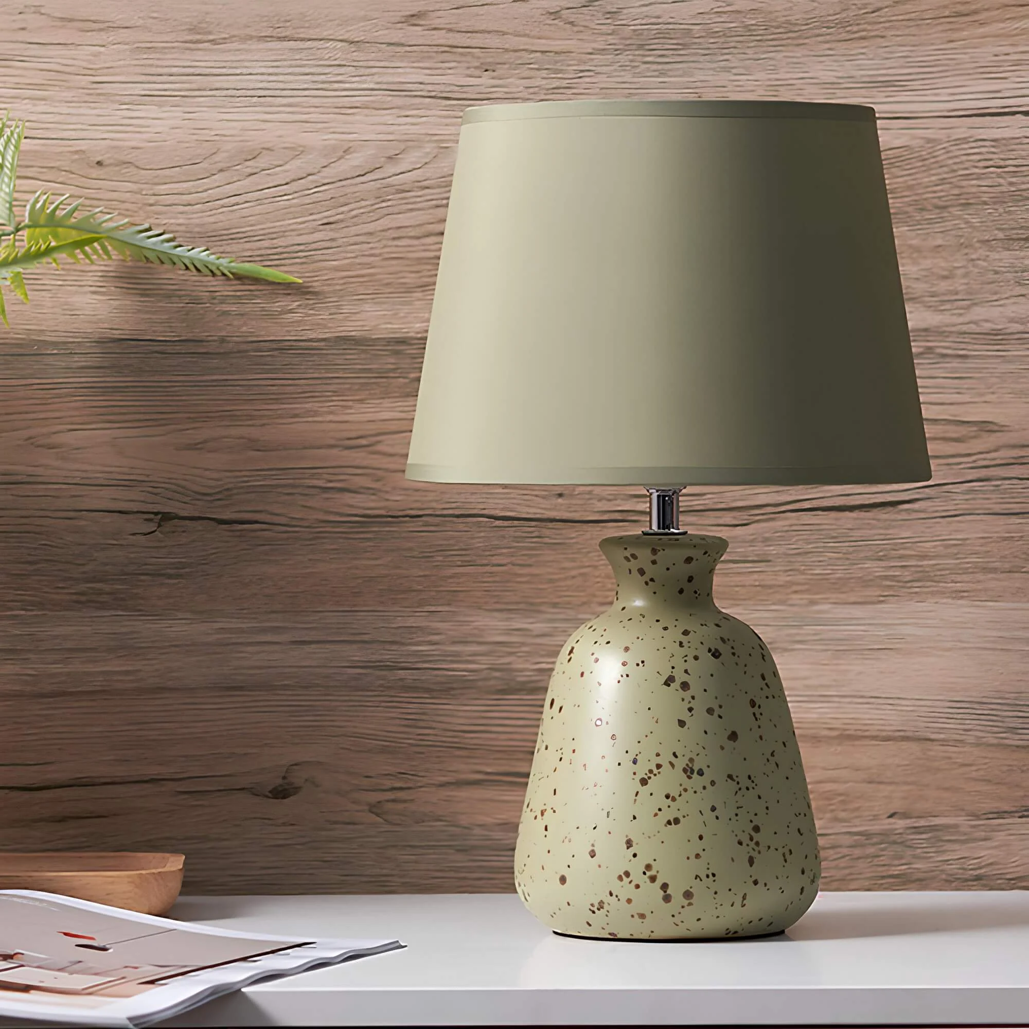 Rusticalight Keramische Nachttischlampe Rustikales Design Leselampe Nachtlicht Xlumina2
