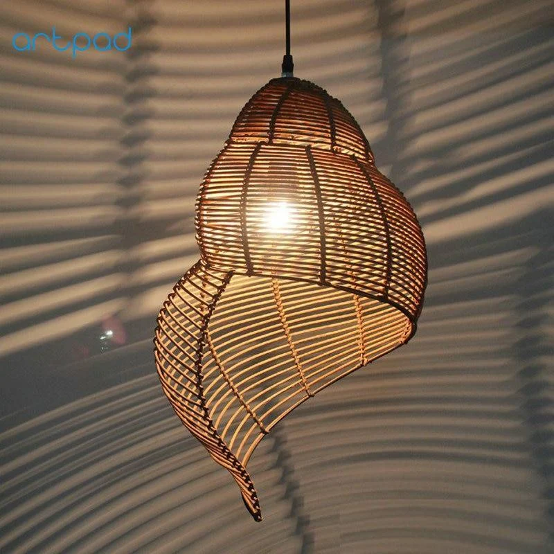 sea-shell-snail-bamboo-98-to-13-wide-led-pendant-lamp-shade-547227 Sea Shell Snail Bamboo 98 To 13 Wide Led Pendant Lamp Shade 547227