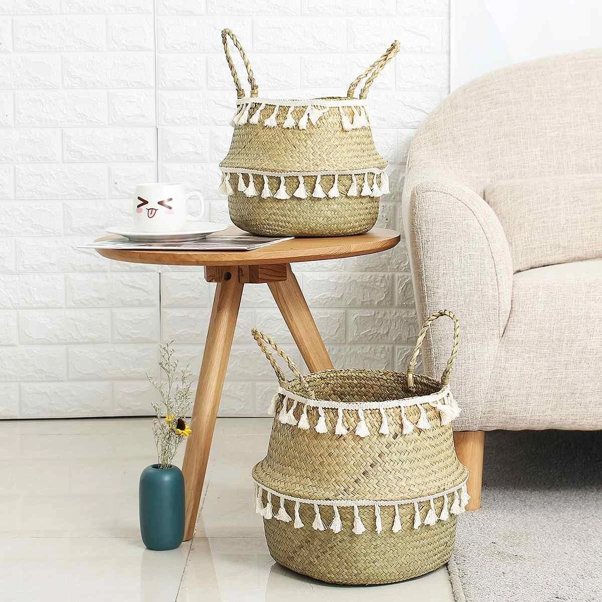 seagrass-storage-basket-with-handles-568005 Seagrass Storage Basket With Handles 568005