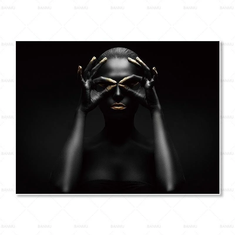 senses-african-abstract-gold-black-canvas-unframed-poster-258628 Senses African Abstract Gold Black Canvas Unframed Poster 258628
