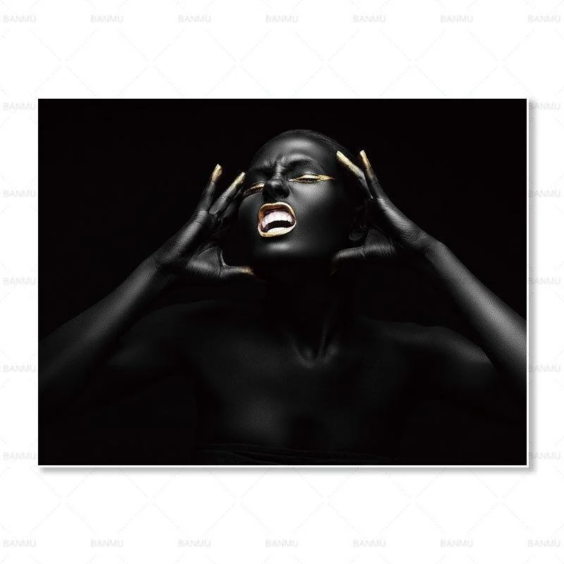 senses-african-abstract-gold-black-canvas-unframed-poster-389329 Senses African Abstract Gold Black Canvas Unframed Poster 389329