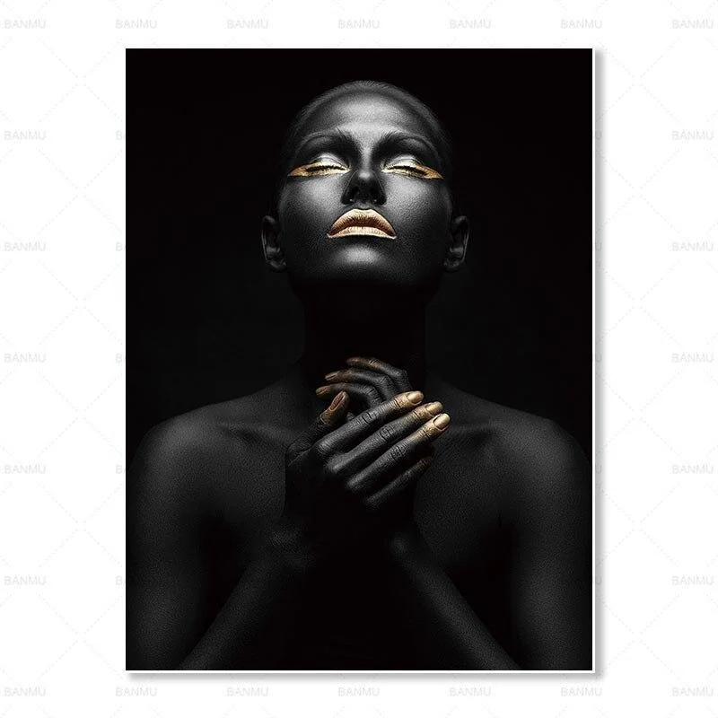 senses-african-abstract-gold-black-canvas-unframed-poster-553657 Senses African Abstract Gold Black Canvas Unframed Poster 553657