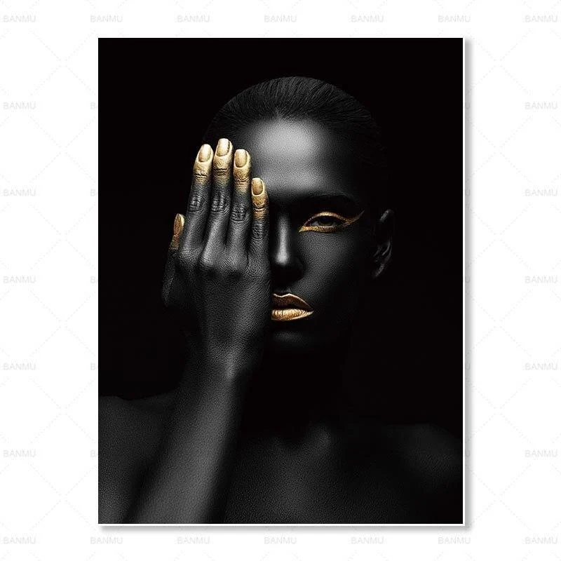 senses-african-abstract-gold-black-canvas-unframed-poster-658078 Senses African Abstract Gold Black Canvas Unframed Poster 658078