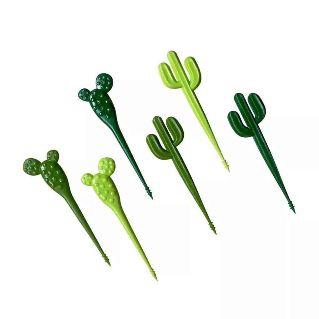 set-of-six-green-cactus-dessert-forks-221146 Set Of Six Green Cactus Dessert Forks 221146