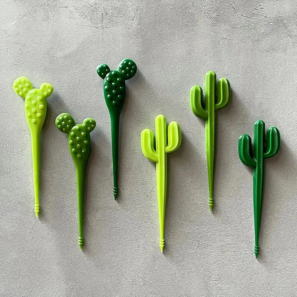 set-of-six-green-cactus-dessert-forks-614843 Set Of Six Green Cactus Dessert Forks 614843