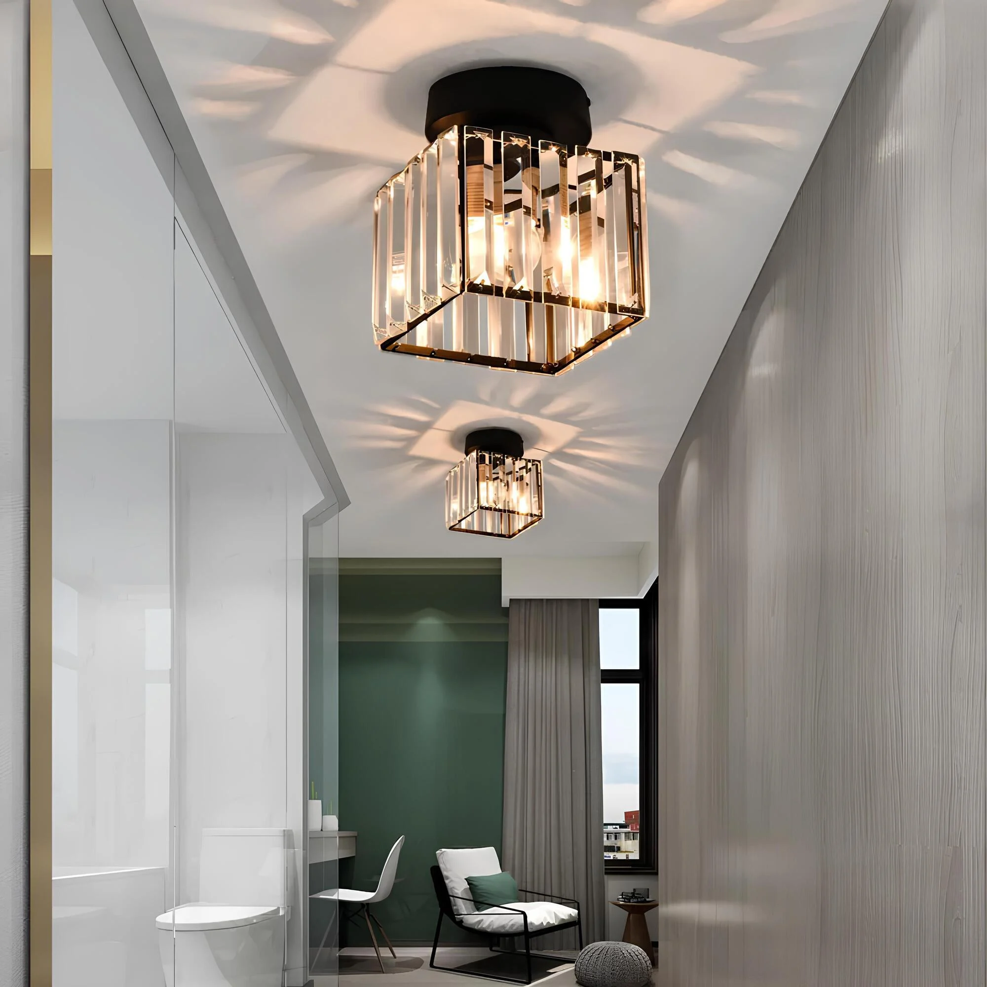 Shimmerluxe Deckenlampe Kristallglas Modern Luxus Lampe Wohnzimmer Schlafzimmer Xlumina 4 31582bbe 13b1 4f92 8bc2 01a6ed70cda7