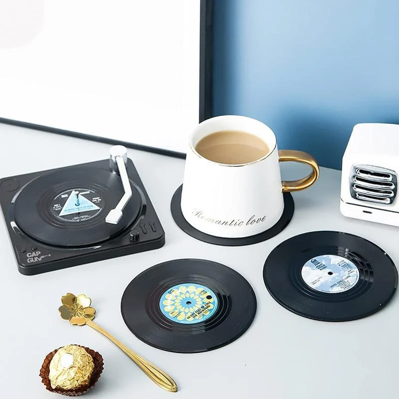 six-piece-retro-style-vinyl-record-coaster-set-215549 Six Piece Retro Style Vinyl Record Coaster Set 215549