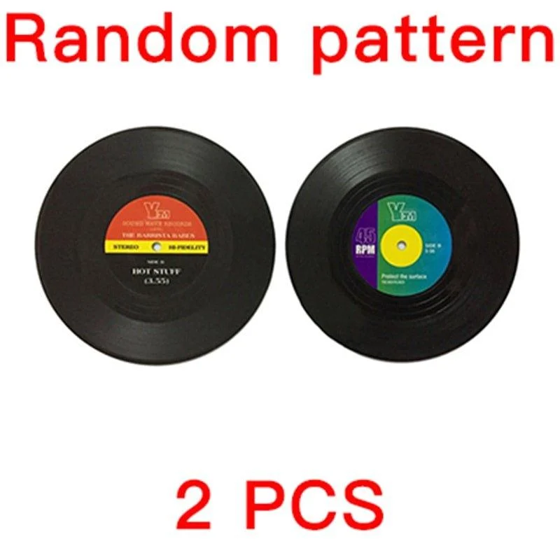 six-piece-retro-style-vinyl-record-coaster-set-347686 Six Piece Retro Style Vinyl Record Coaster Set 347686