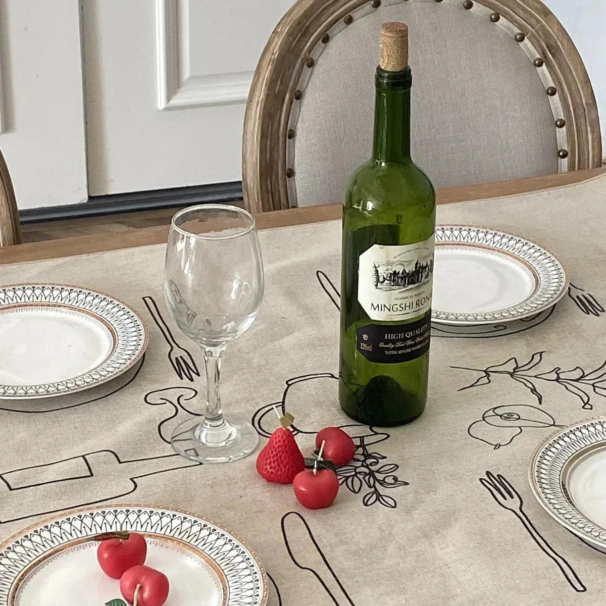 sketch-design-linen-tablecloth-440856 Sketch Design Linen Tablecloth 440856