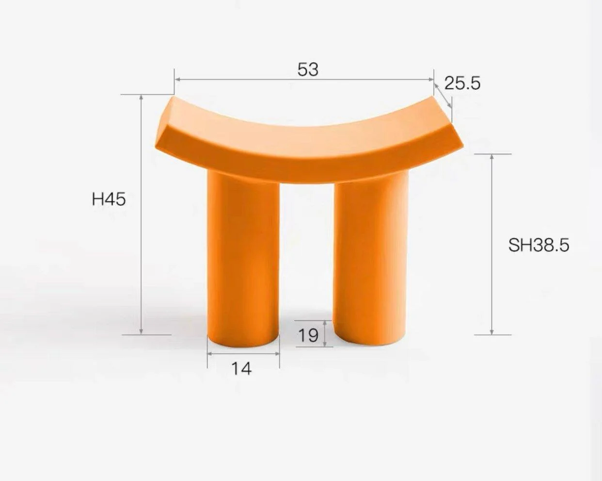 small-plastic-minimalist-long-stool-400685 Small Plastic Minimalist Long Stool 400685