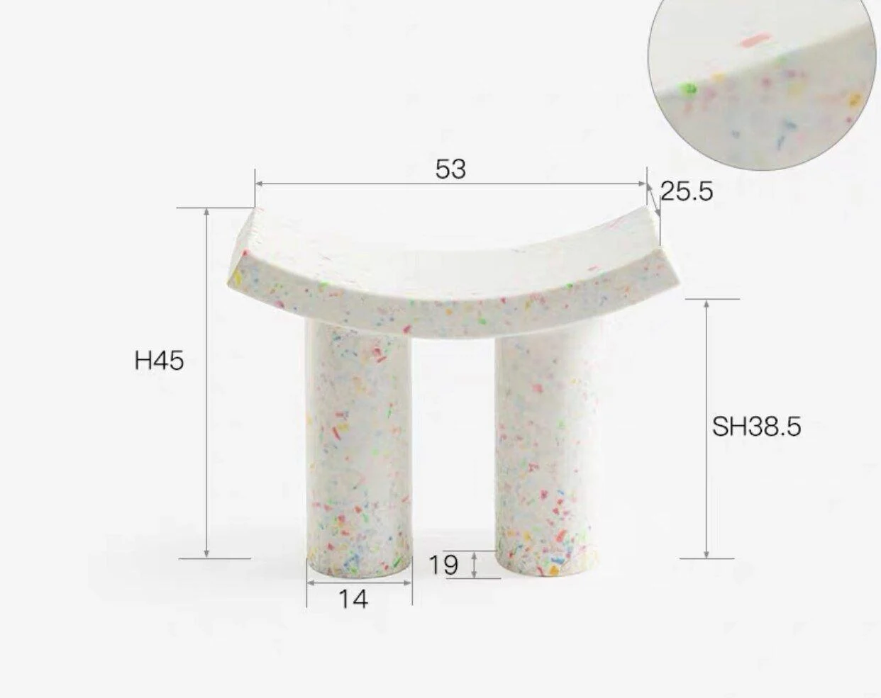 small-plastic-minimalist-long-stool-580404 Small Plastic Minimalist Long Stool 580404