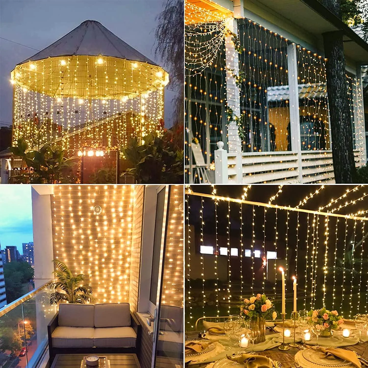 Solar Curtain Lights Outdoor 919523