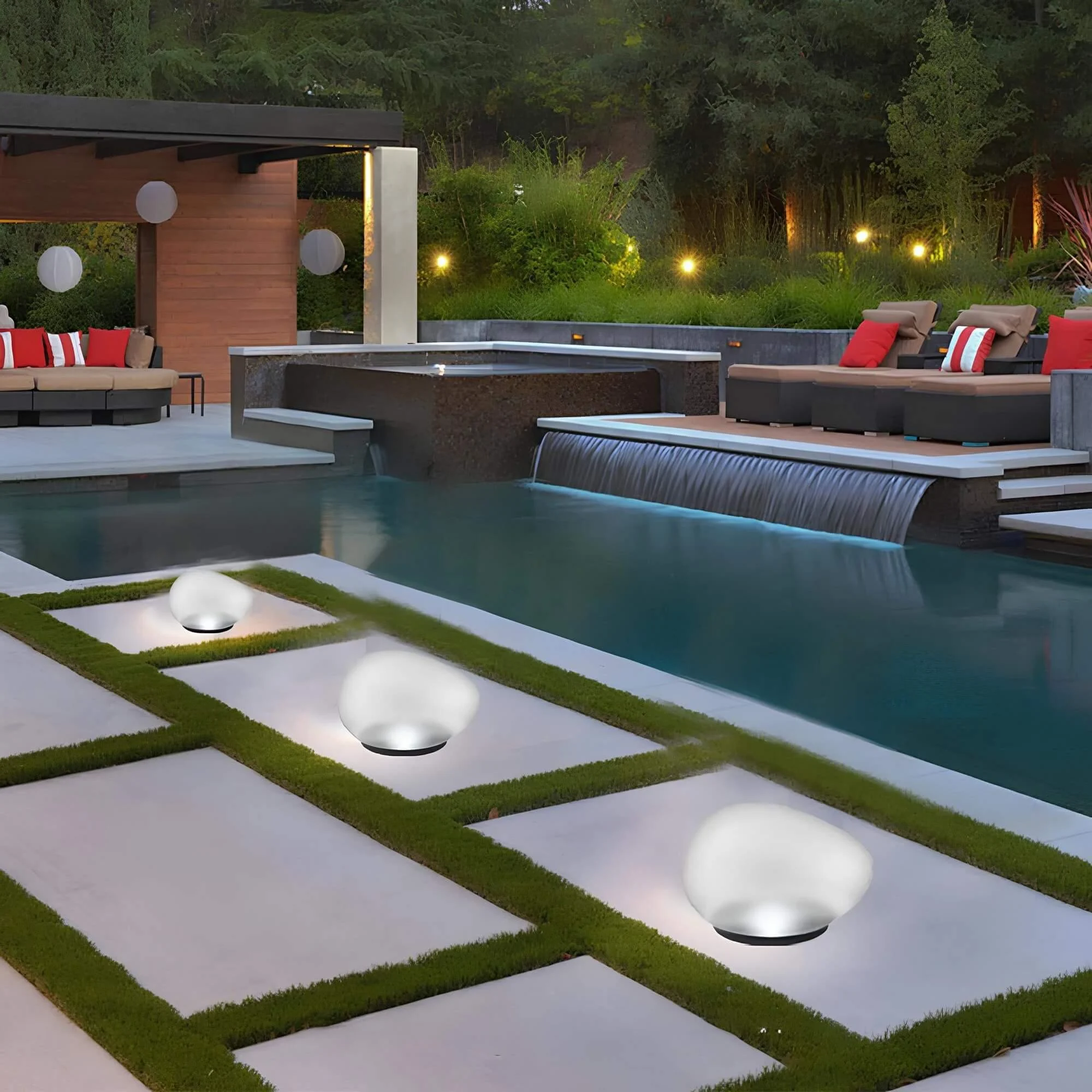 Solarglow Solarkiezelsteinlampe Aussenbeleuchtung Gartenleuchte Witterungsbestandig Umweltfreundlich Xlumina5