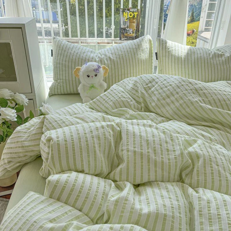 solid-colour-seersucker-single-bedding-set-866185 Solid Colour Seersucker Single Bedding Set 866185
