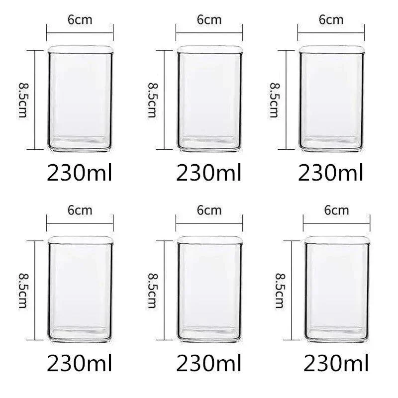 square-heat-resistant-glass-coffee-mug-sets-313783 Square Heat Resistant Glass Coffee Mug Sets 313783