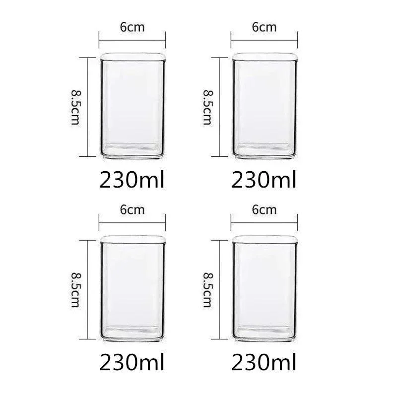 square-heat-resistant-glass-coffee-mug-sets-464194 Square Heat Resistant Glass Coffee Mug Sets 464194