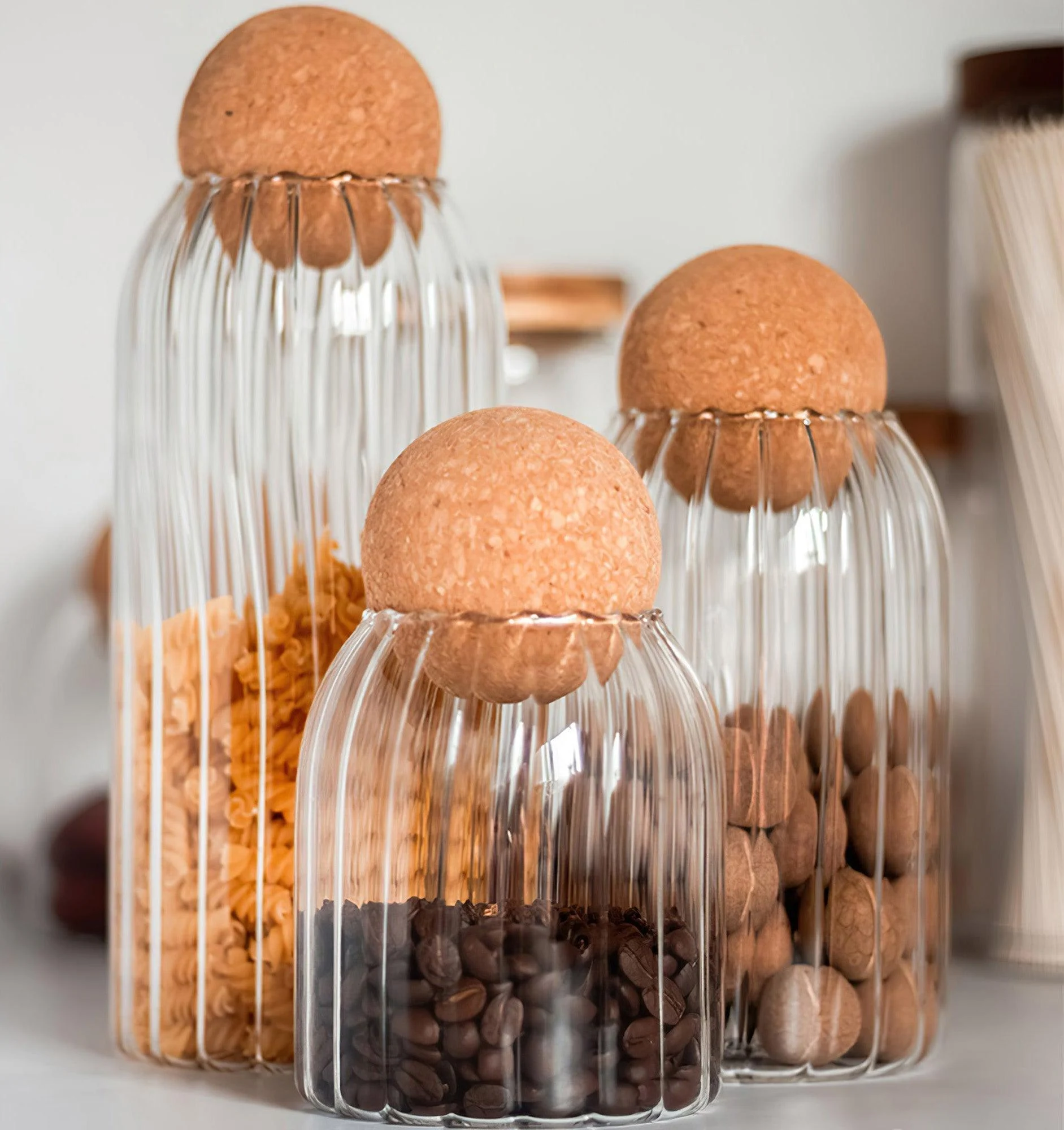 striped-cork-sealed-glass-jarskitchenliving-simply-house-328177 Striped Cork Sealed Glass Jarskitchenliving Simply House 328177